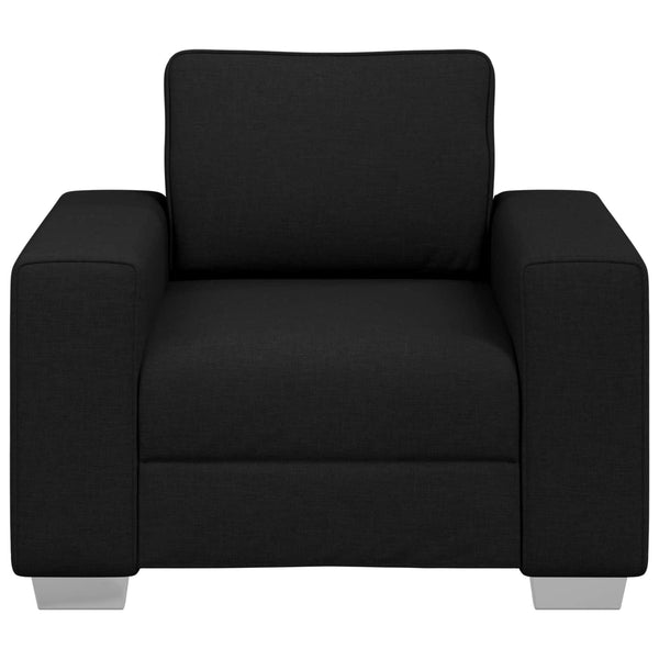Schwarzer Stoff Sofa-Sessel, 100 cm