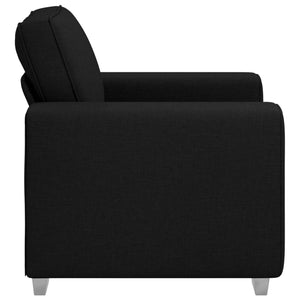 Schwarzer Stoff Sofa-Sessel, 100 cm