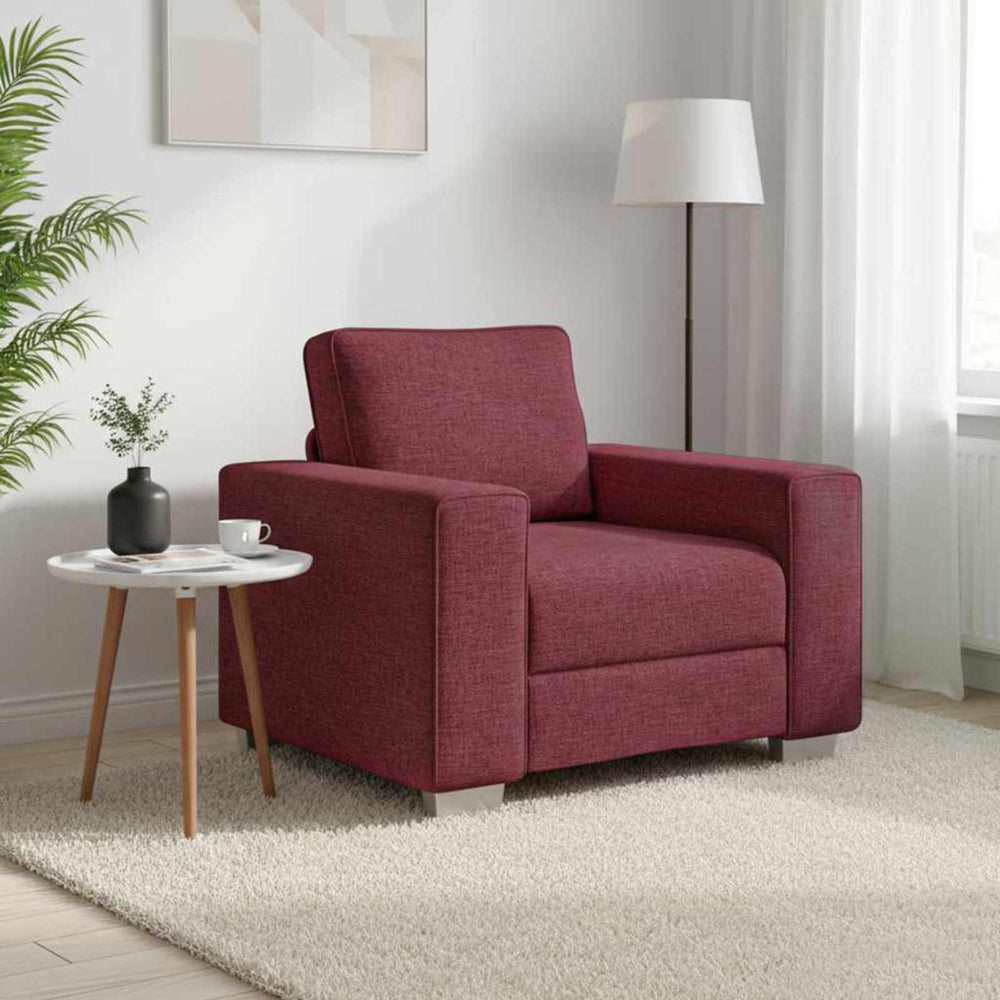 Weinroter Stoff Sofa-Sessel, 100 cm