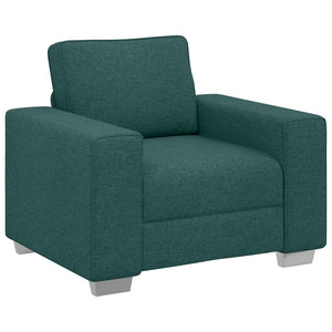 Dunkelgrüner Stoff Sofa-Sessel, 100 cm