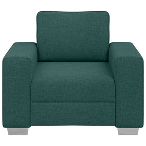 Dunkelgrüner Stoff Sofa-Sessel, 100 cm