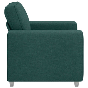 Dunkelgrüner Stoff Sofa-Sessel, 100 cm