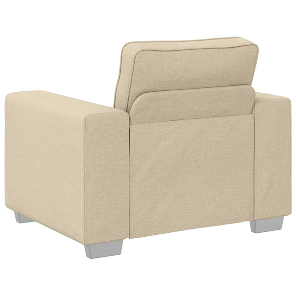 Sofa Sessel Creme Stoff 100 cm