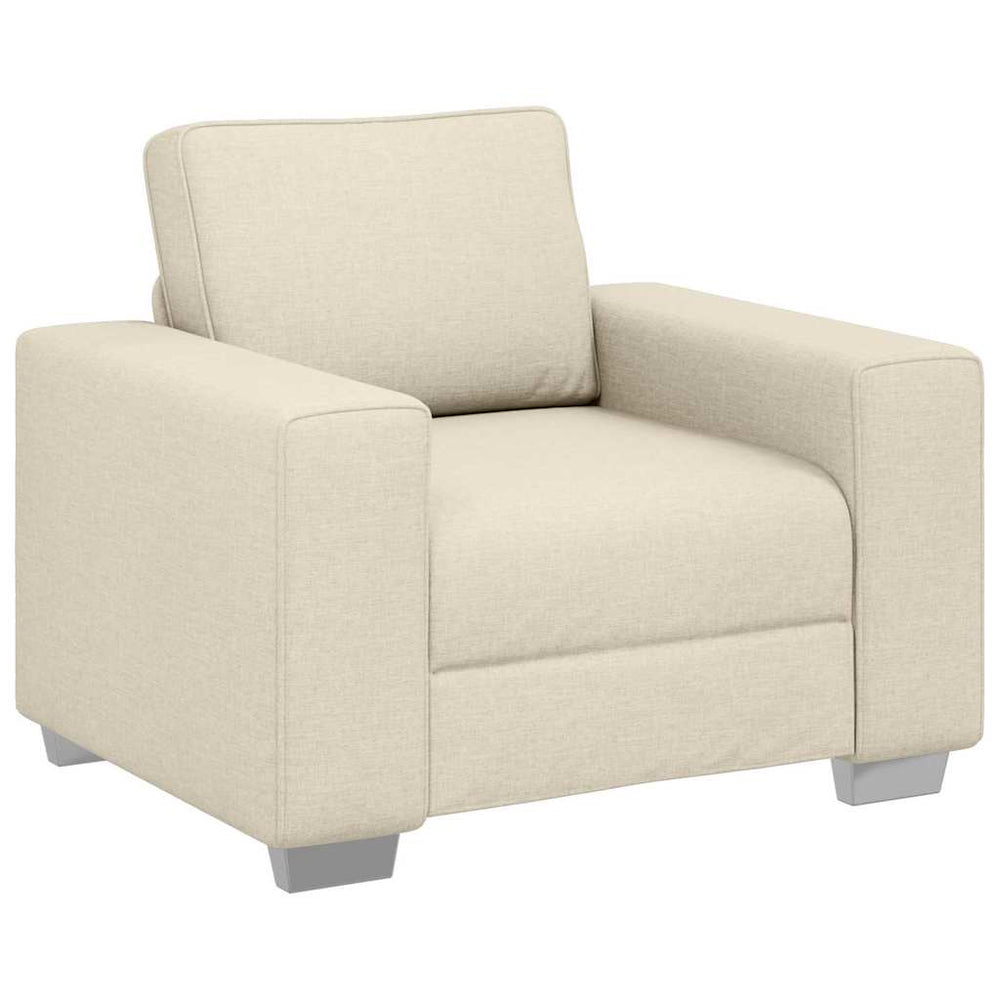 Beiger Leinen Sofa-Sessel, 100 cm