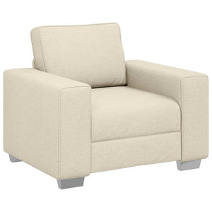 Beiger Leinen Sofa-Sessel, 100 cm