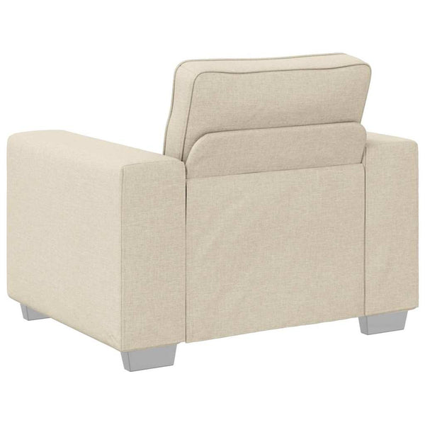 Beiger Leinen Sofa-Sessel, 100 cm