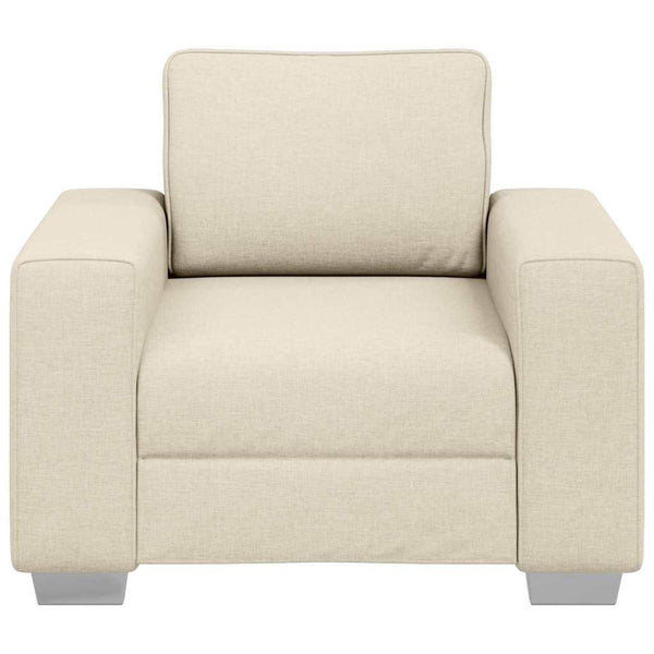 Beiger Leinen Sofa-Sessel, 100 cm