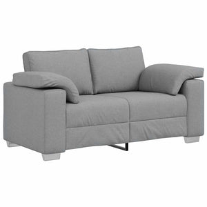 Zweisitzer Sofa Hellgrau Stoff 160 cm