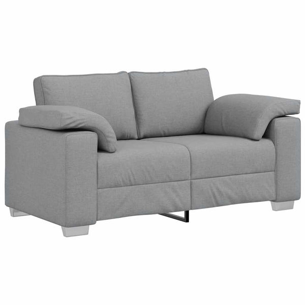 Zweisitzer Sofa Hellgrau Stoff 160 cm