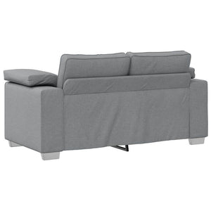 Zweisitzer Sofa Hellgrau Stoff 160 cm