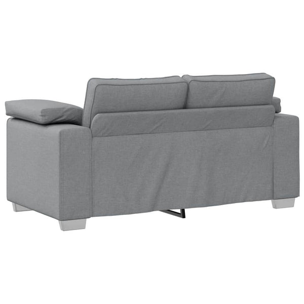 Zweisitzer Sofa Hellgrau Stoff 160 cm