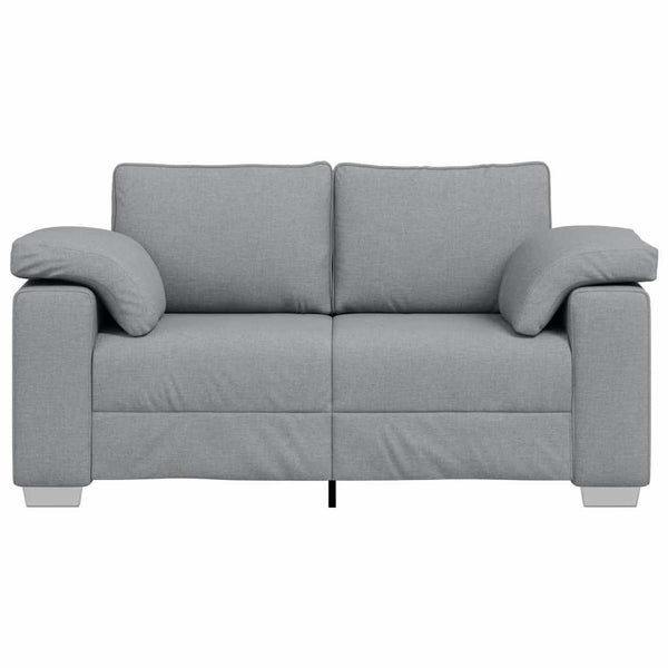 Zweisitzer Sofa Hellgrau Stoff 160 cm