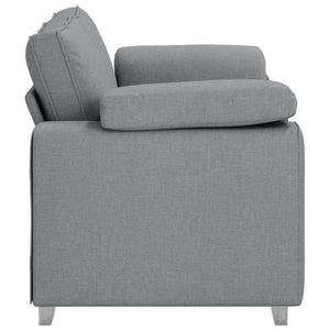 Zweisitzer Sofa Hellgrau Stoff 160 cm