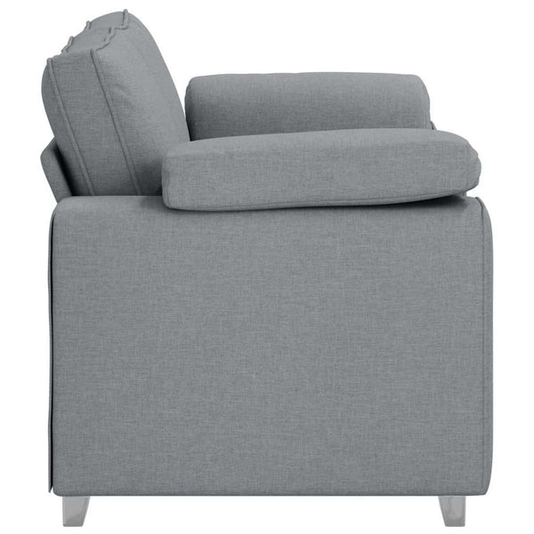 Zweisitzer Sofa Hellgrau Stoff 160 cm