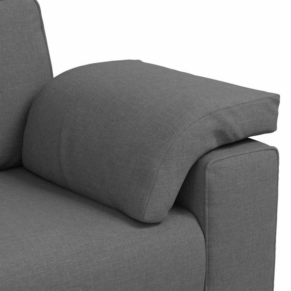 Dunkelgraues Stoffsofa, 160 cm