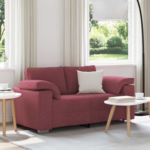 Weinrotes Zweisitzer-Sofa, 160 cm