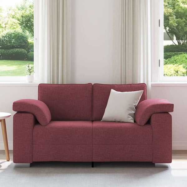 Weinrotes Zweisitzer-Sofa, 160 cm