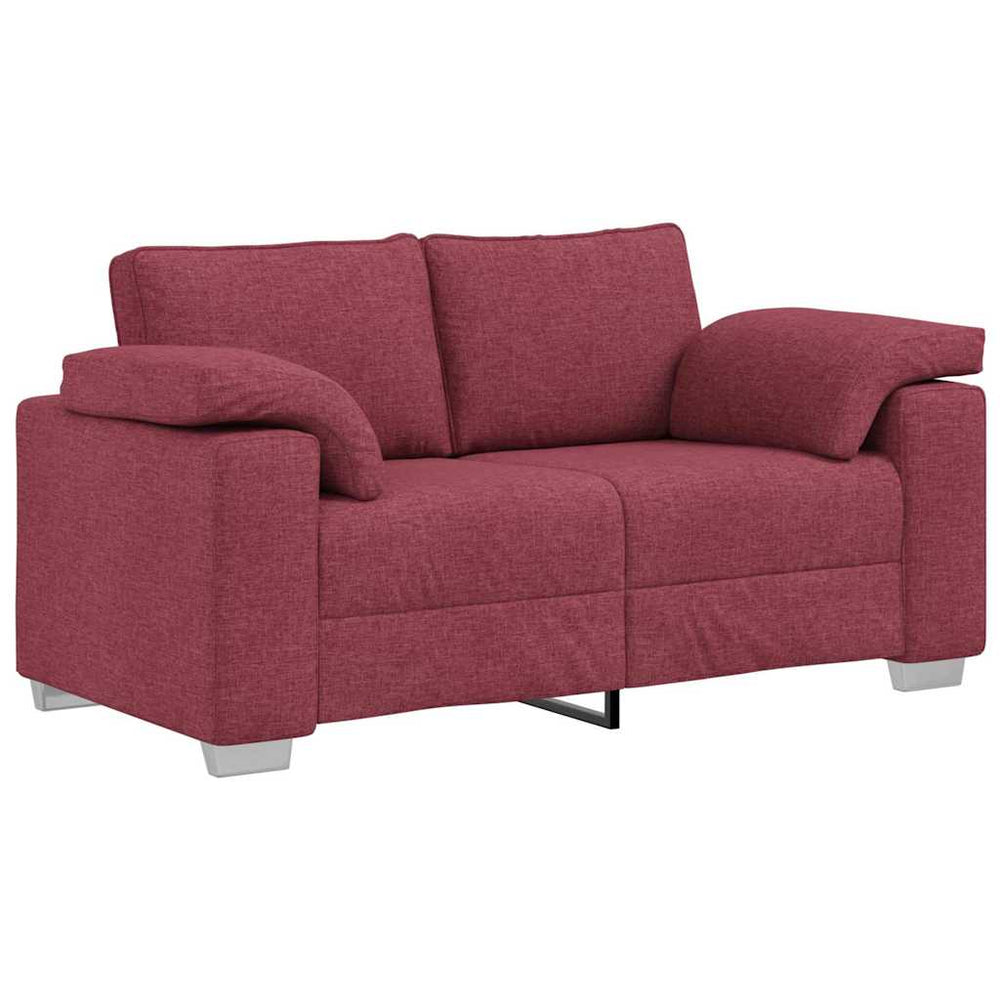 Weinrotes Zweisitzer-Sofa, 160 cm
