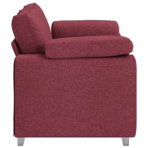 Weinrotes Zweisitzer-Sofa, 160 cm
