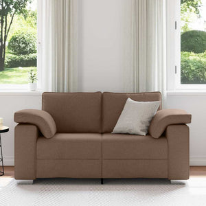 vidaXL Canapé deux places Marron 160 cm Tissu