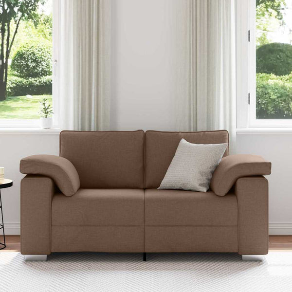 vidaXL Canapé deux places Marron 160 cm Tissu