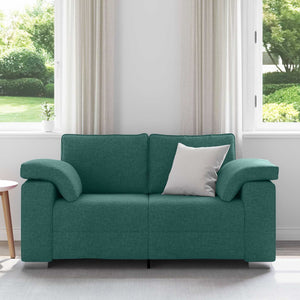 vidaXL Canapé à 2 places Vert foncé 160 cm Tissu