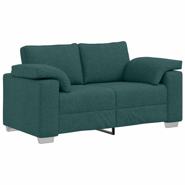 vidaXL Canapé à 2 places Vert foncé 160 cm Tissu