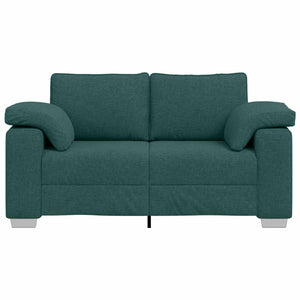 vidaXL Canapé à 2 places Vert foncé 160 cm Tissu