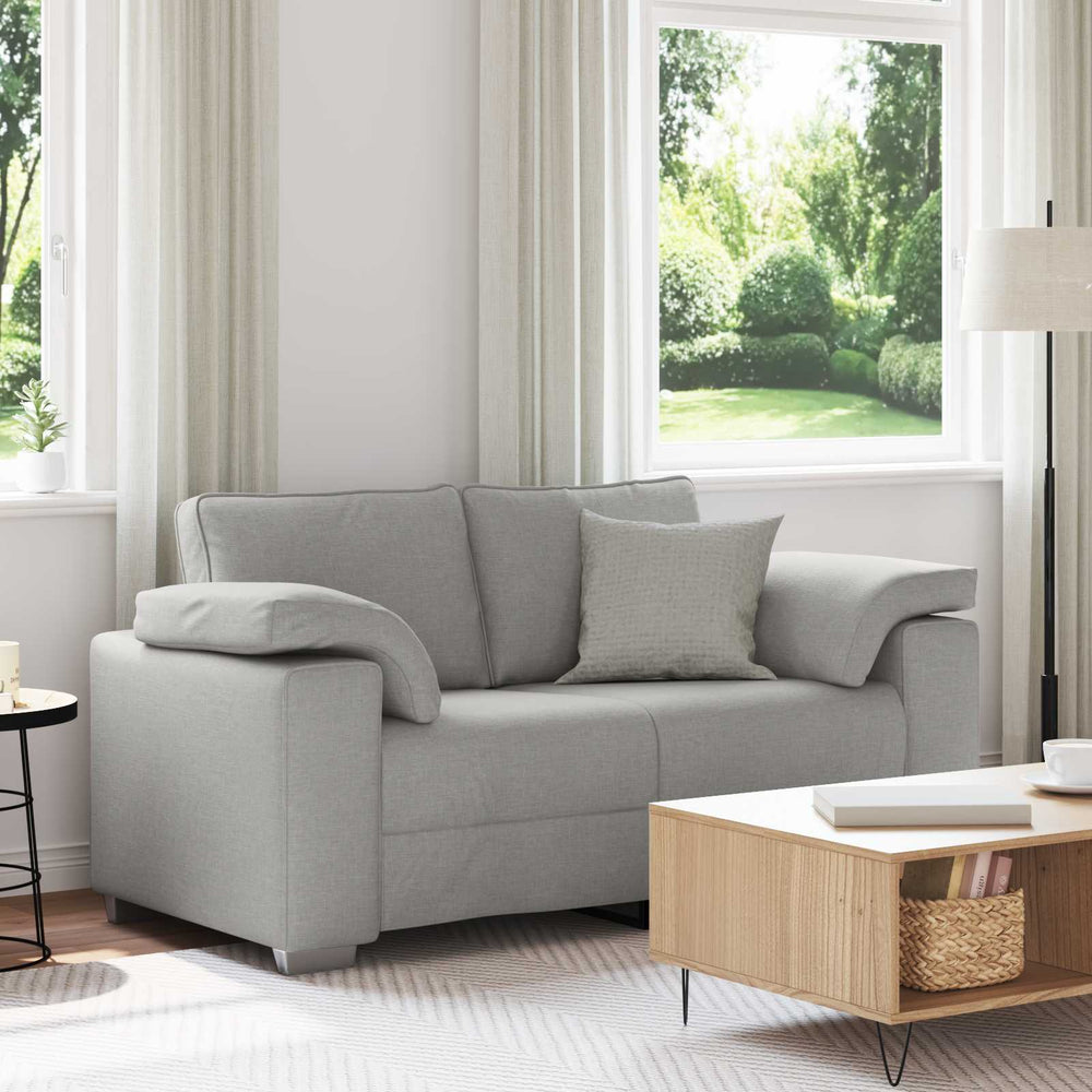 Zweisitzer Sofa Wolkengrau Stoff 160 cm