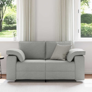 Zweisitzer Sofa Wolkengrau Stoff 160 cm