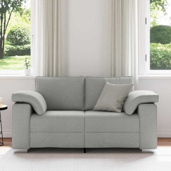 Zweisitzer Sofa Wolkengrau Stoff 160 cm