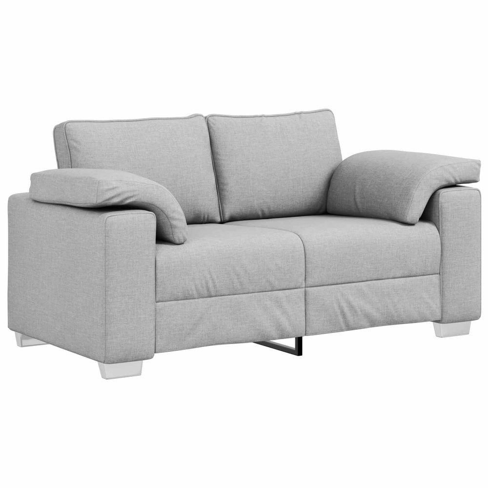 Zweisitzer Sofa Wolkengrau Stoff 160 cm