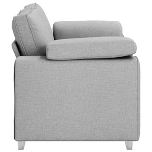 Zweisitzer Sofa Wolkengrau Stoff 160 cm