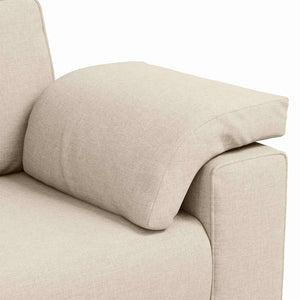 Beige 2-Sitzer Sofa Leinenmischgewebe 160cm
