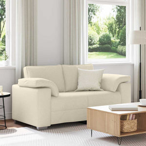 Beige 2-Sitzer Sofa Leinenmischgewebe 160cm