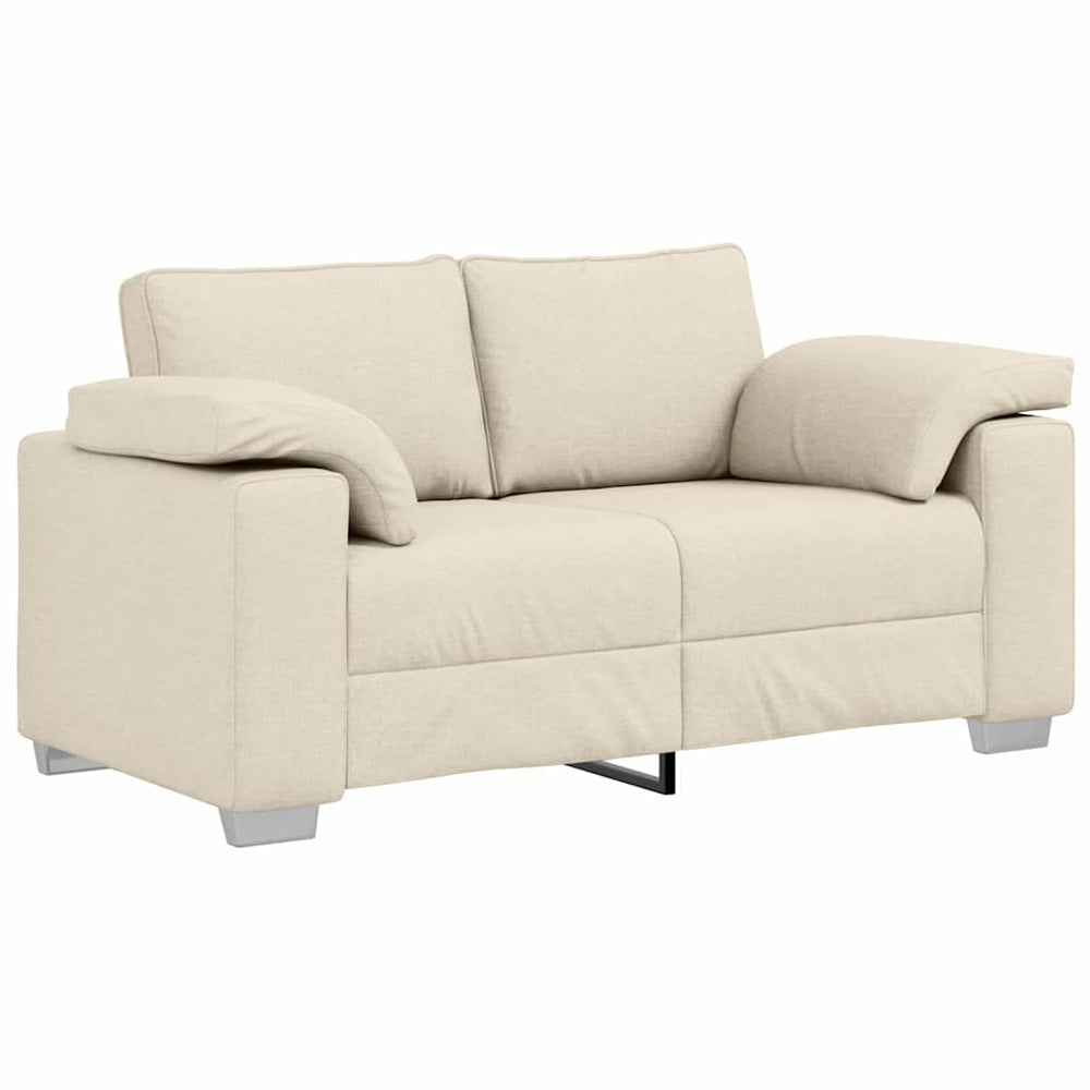 Beige 2-Sitzer Sofa Leinenmischgewebe 160cm