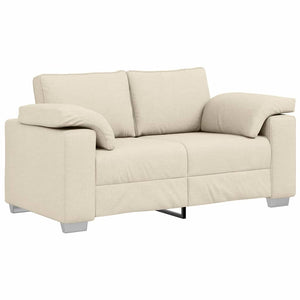 Beige 2-Sitzer Sofa Leinenmischgewebe 160cm