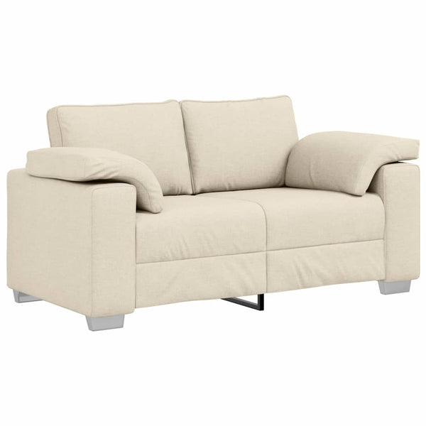 Beige 2-Sitzer Sofa Leinenmischgewebe 160cm