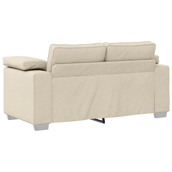 Beige 2-Sitzer Sofa Leinenmischgewebe 160cm