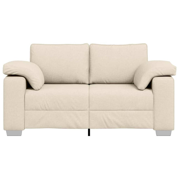 Beige 2-Sitzer Sofa Leinenmischgewebe 160cm