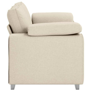 Beige 2-Sitzer Sofa Leinenmischgewebe 160cm