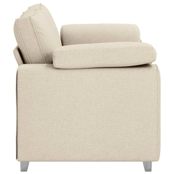 Beige 2-Sitzer Sofa Leinenmischgewebe 160cm