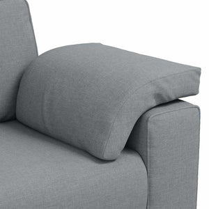 Zweisitzer Sofa Hellgrau Stoff 180 cm