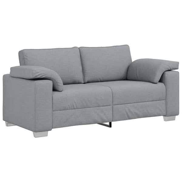 Zweisitzer Sofa Hellgrau Stoff 180 cm