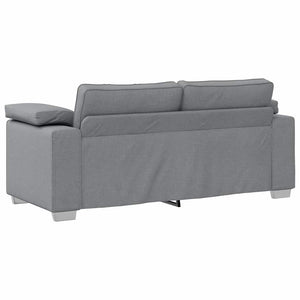 Zweisitzer Sofa Hellgrau Stoff 180 cm