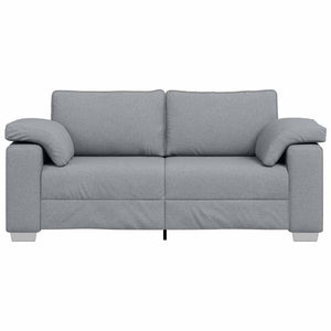 Zweisitzer Sofa Hellgrau Stoff 180 cm