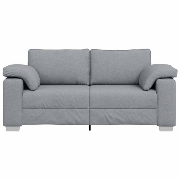 Zweisitzer Sofa Hellgrau Stoff 180 cm