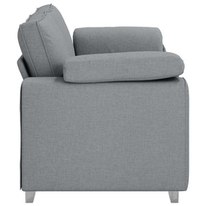 Zweisitzer Sofa Hellgrau Stoff 180 cm