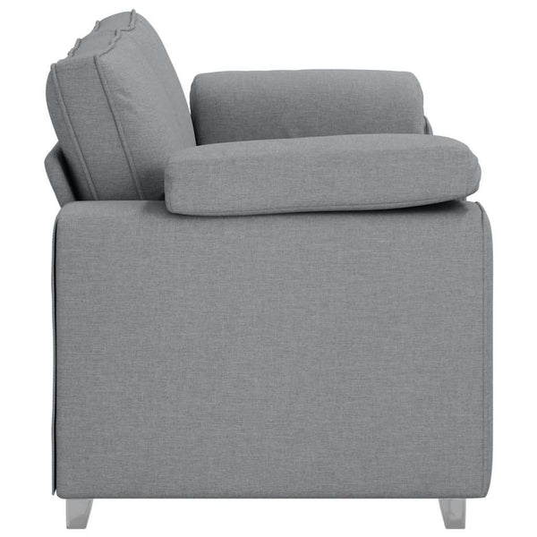 Zweisitzer Sofa Hellgrau Stoff 180 cm