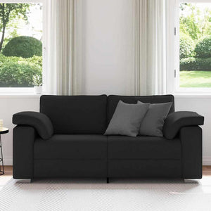 Schwarzes Stoffsofa, 180 cm, Zweisitzer